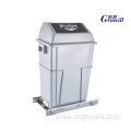 Kitchen cabinet built-in pull-out sliding plastic trash can